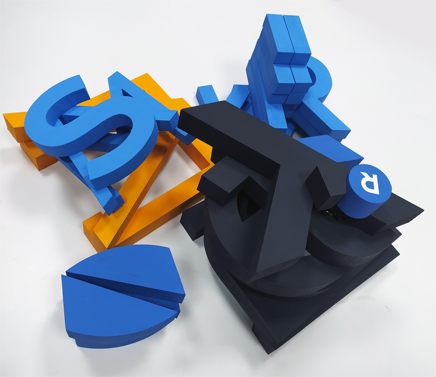 3D loga a písmena
